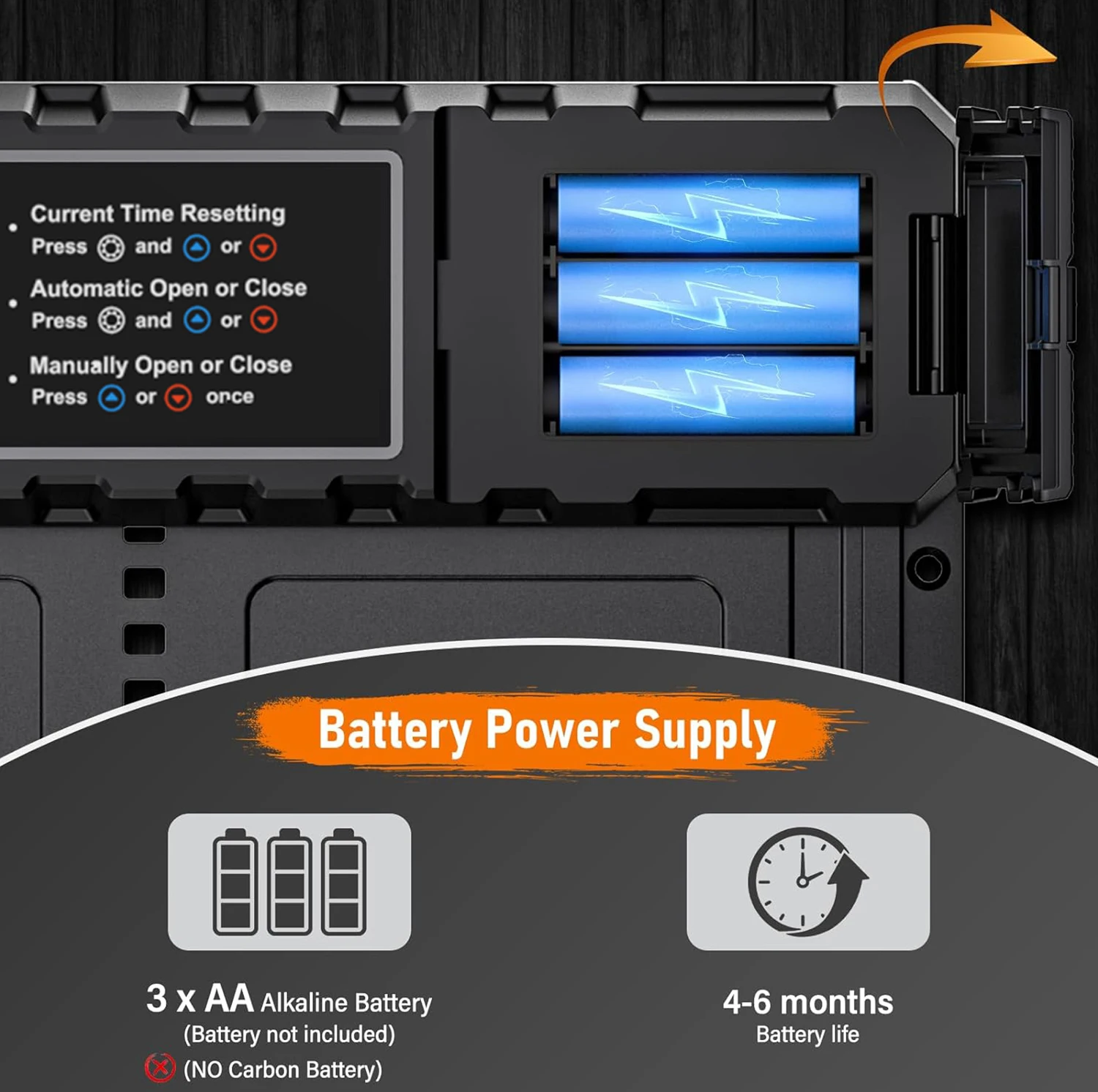 自動鶏小屋ドア、アヒル小屋ドア、LCDスクリーンタイミング機能付き大型自動鶏小屋ドア
