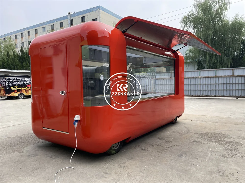 Concession Food Trailer Cart Ice Cream Kiosk Mobile Kitchen Custom Fully Equipped Coffee Fast Food Truck Van Hot Dog