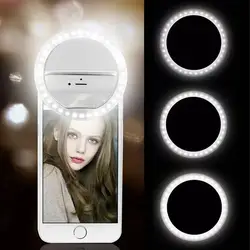 LED Selfie Ring Light Novelty Makeup Lightings Led Selfie Lamp Mobile Phones Photo Night Light Rechargeable Lamp Selfie Ring