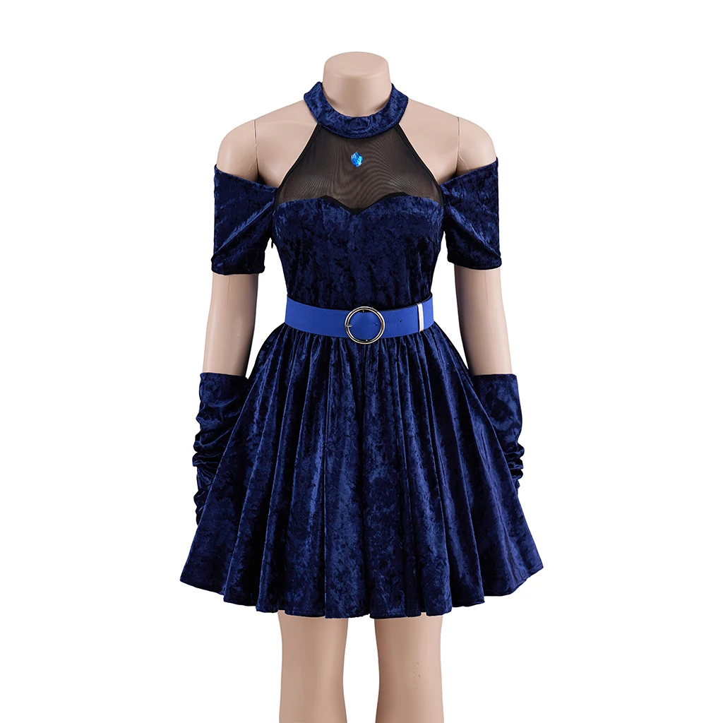 

Костюм Мизи для косплея Alien Stage, женское темно-синее платье Лолиты с открытыми плечами, летнее праздничное платье для девочек