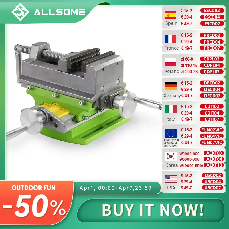 3 Inch Cross Slide Vise for Milling
