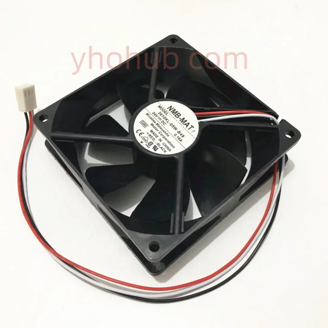 NMB-MAT 3610KL-05W-B49 G00 DC 24V 0.16A 90x90x25mm Server Cooling Fan