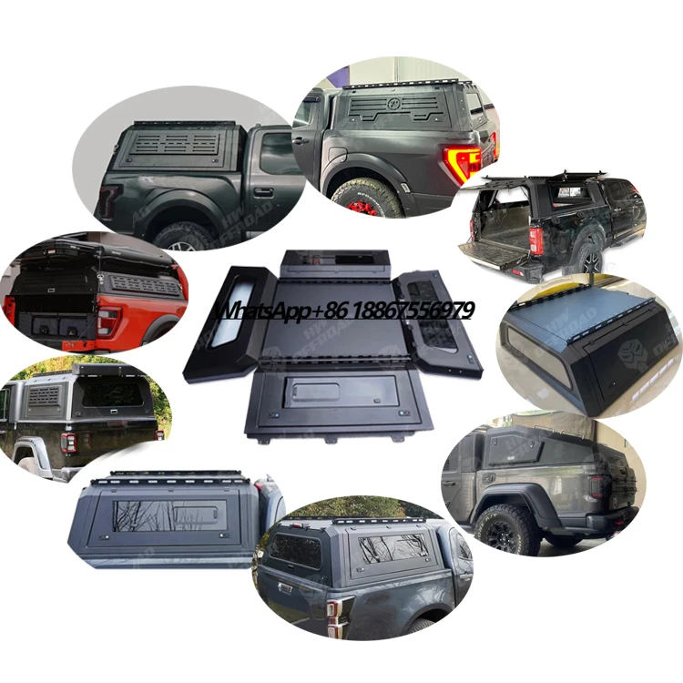 

Steel Aluminium Pickup Accessories Truck Caps Cap with Side Window Hardtop Canopy Canopies for F150