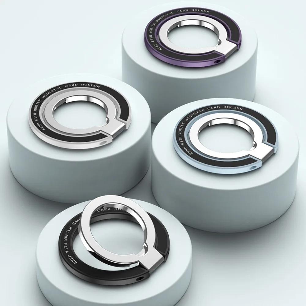 

Новый стиль, двухосевой магнитный держатель для телефона MagSafe, складная подставка для телефона с металлическим магнитным кольцом, многофункциональная поддержка