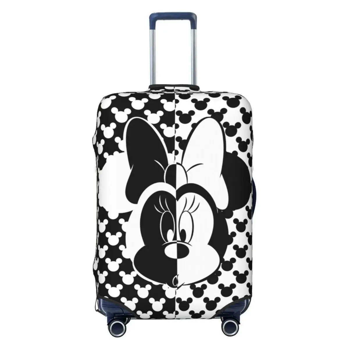 Minnie Black Luggage Suitcase Covers Luggage Cover Protector Scratch Resistant Travel Essentials Fits 18-32 Inch