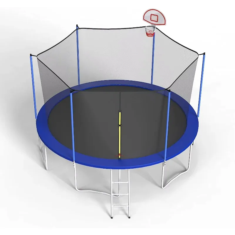 

Уличный тренажер для прыжков 14 футов с мягкой сеткой и стабильным отскоком для занятий спортом и активного отдыха на открытом воздухе