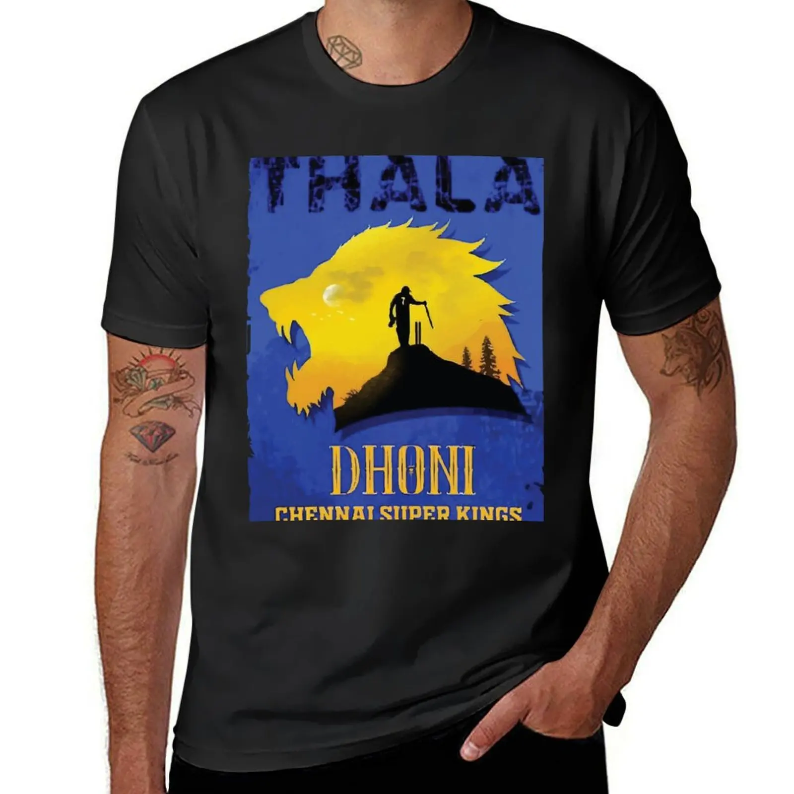 Dhoni | Chennai Fan | Thala | Indian Cricket Jersey T-Shirt anime clothes summer clothes quick-drying oversizeds mens clothing