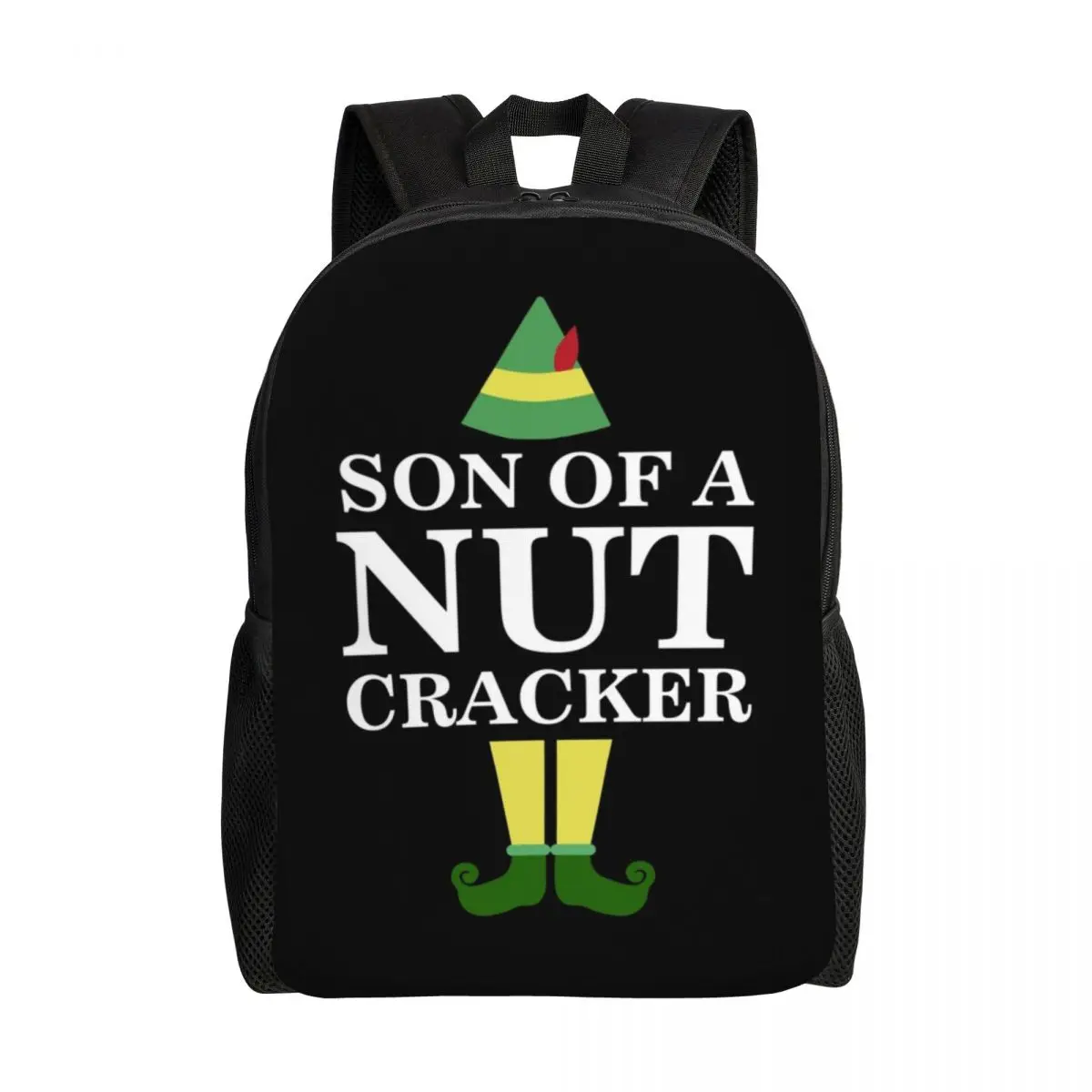 

Son Of A Nutcracker Funny Christmas Quote Travel Backpack School Computer Bookbag Gift Decoration College Student Daypack Bags