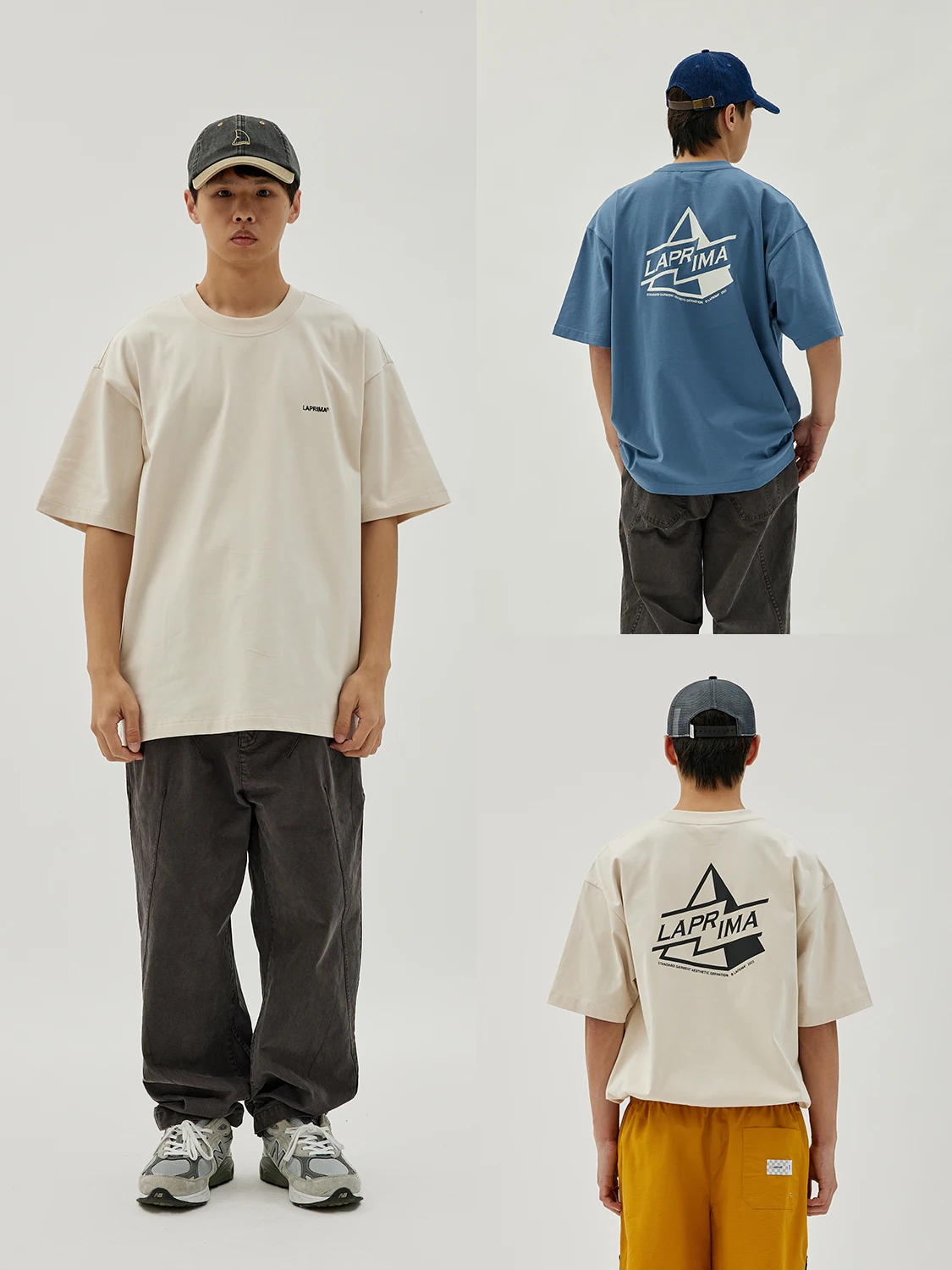 

LAPIVIMA Earth Tones Pyrd Print ort Sve T-irt Matte Logo Cotton Youth Faion Summer Casual Loose Fit Printed T-irt