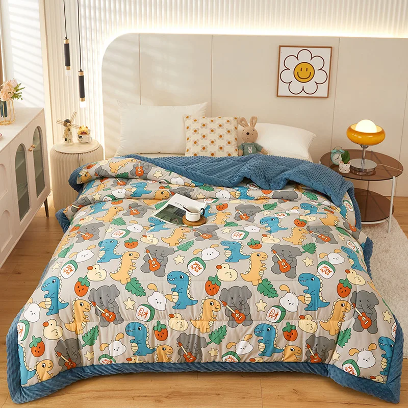 

New Four Seasons Class A Bean Quilt Spring Autumn and Winter Student Dormitory Single and Double Quilt Thickened Bean Quilt