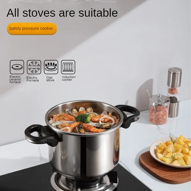 Safe and Durable Amidda German Gas Pressure Cooker with 304 Stainless Steel and Explosion Proof Design