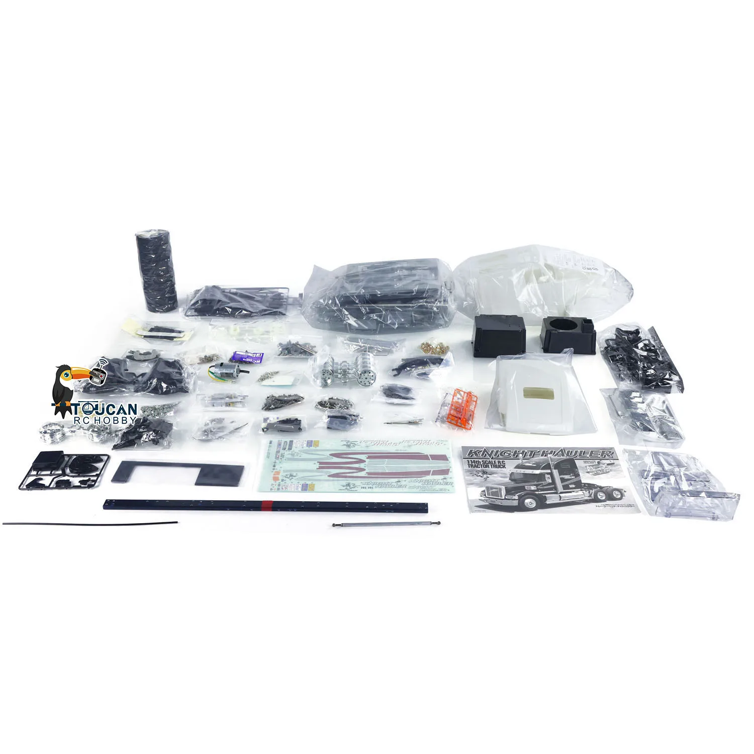 1/14 TAMIYA 6*4 56314 ZESTAW Model Ciężarówki Siodłowej RC Knight Hauler z Silnikiem 540, Zdalnie Sterowany Pojazd, Zabawka Hobby dla Chłopców
