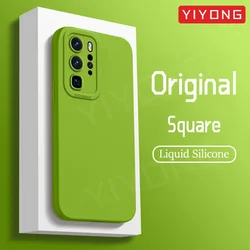 For P40 Pro Case YIYONG Silky Liquid Silicone Soft Cover For Huawei P30 P40 Pro Plus P30Pro P40Pro Shockproof Phone Cases