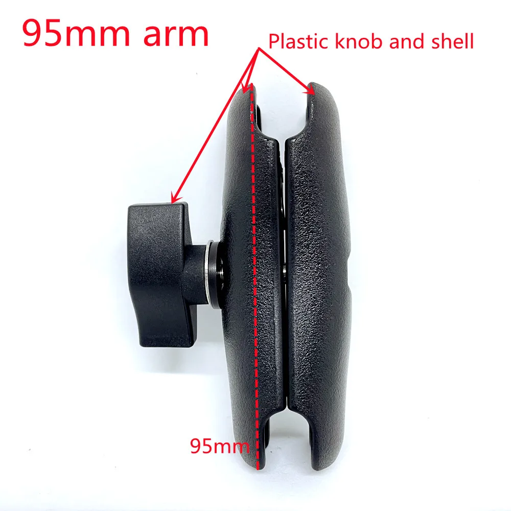 65Mm 95Mm 1 Inci Bola Mount Double Socket Lengan Untuk Gopro Mount Sepeda Motor Dudukan Stang Ekstensi lengan Bola Gunung