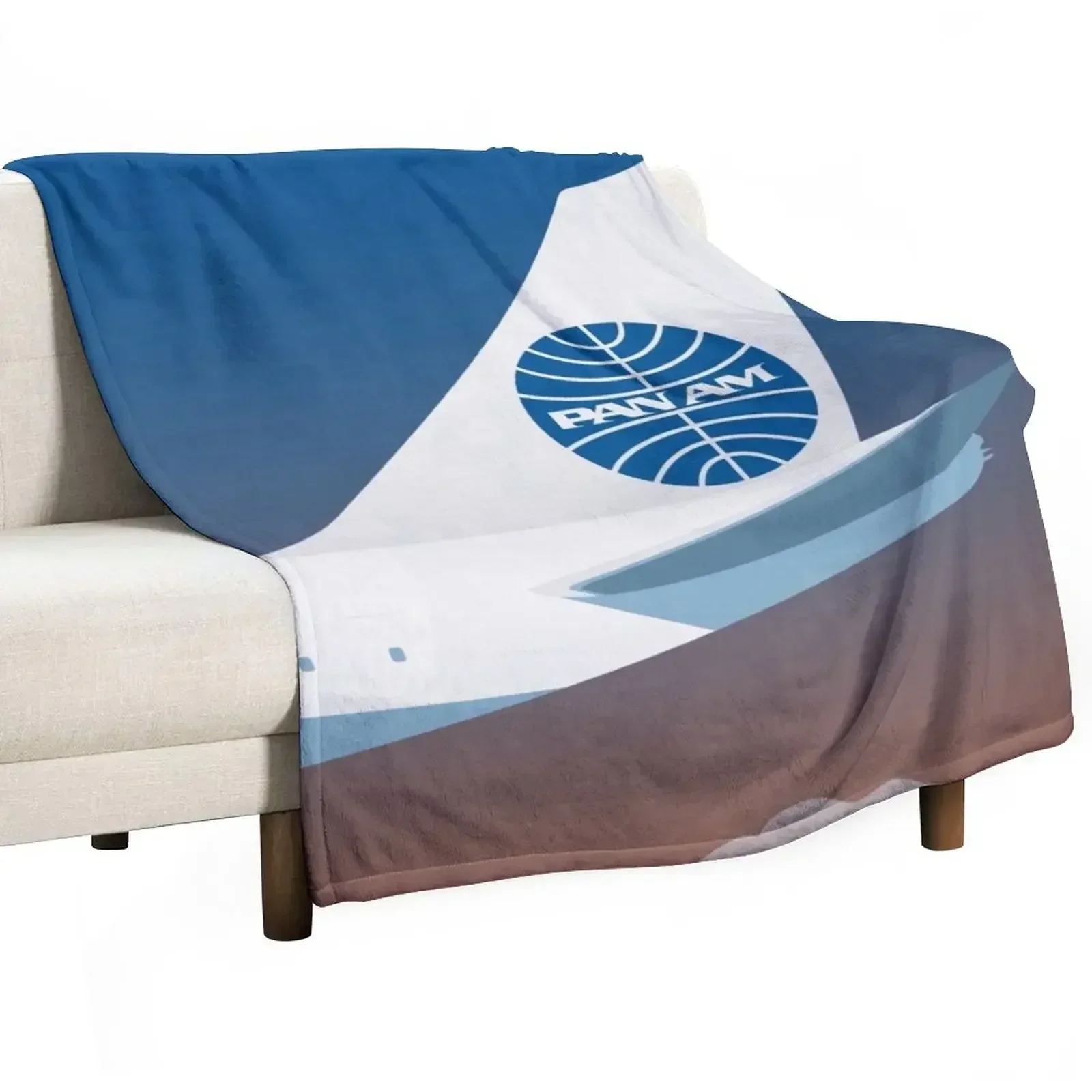 

Pan American World Airways design Throw Blanket manga Decoratives Hairys Blankets