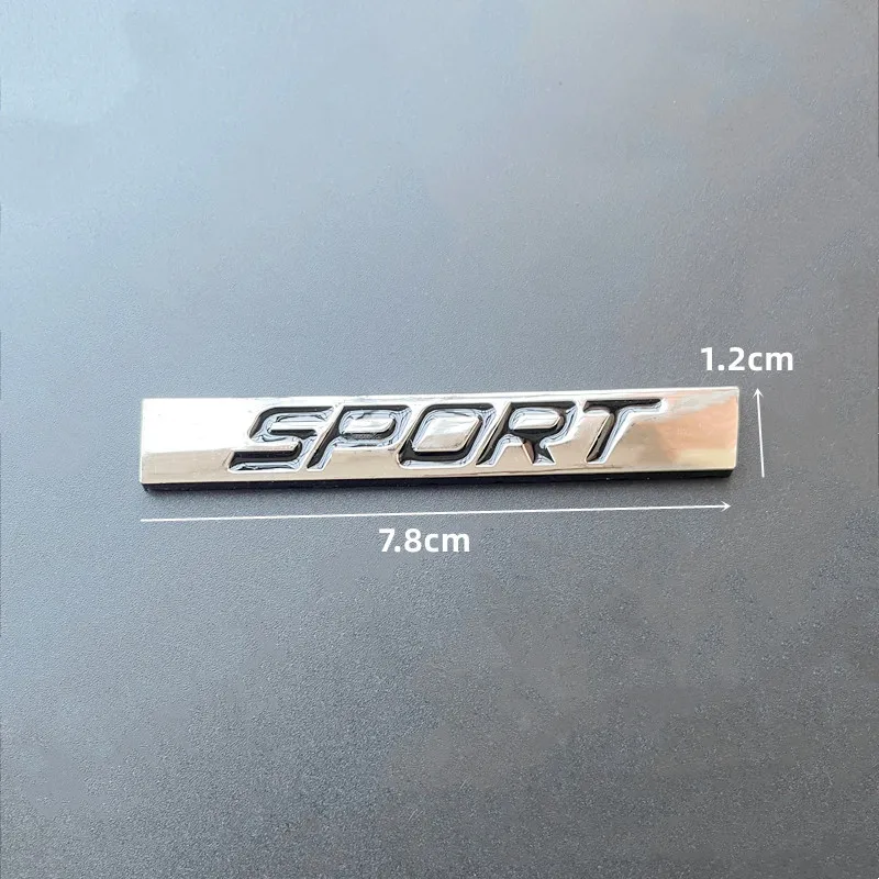 3D Metal Black Chrome Logo Sport Badge Car Fender Emblem Trunk Decal For Toyota Honda Nissan VW Audi Sport Sticker Accessories view 4