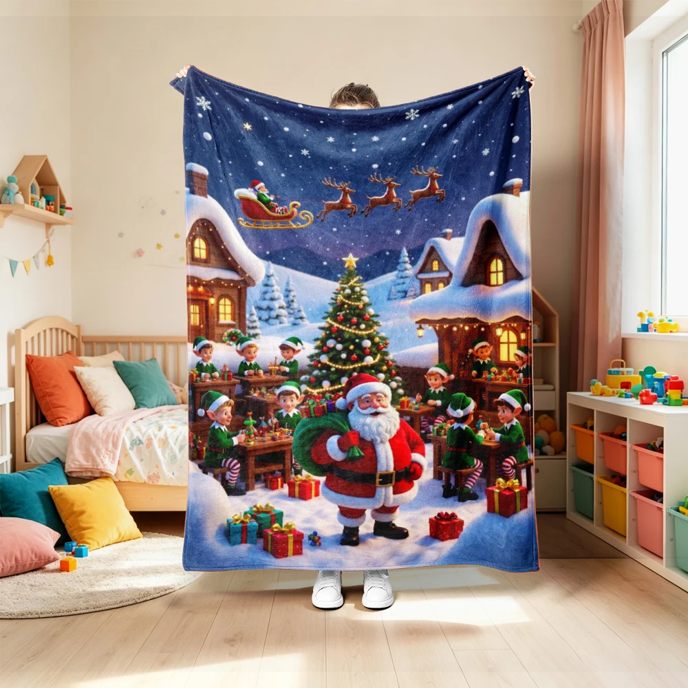 Christmas Throw Blanket - Selimut Natal, Hadiah Dekorasi Natal untuk