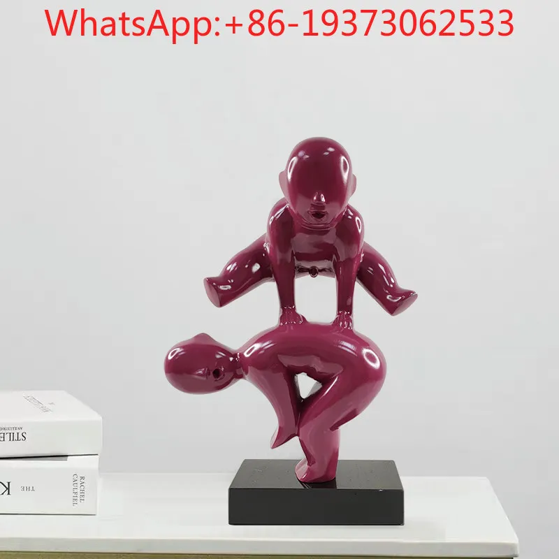 Modern Creative Figure Tabletop Ornament Hotel Clubhouse Abstract Sculpture Art Soft Decoration view 2
