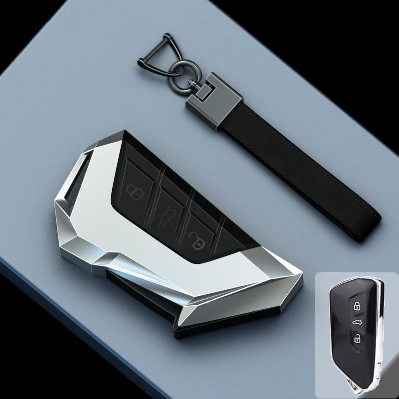 جديد حافظة مفاتيح السيارة غطاء شل فوب ل Volkswagen VW Golf 8 MK8 ID-4 ID-6 لسكودا اوكتافيا A8 لمقعد ليون FR MK4 Cupra #6