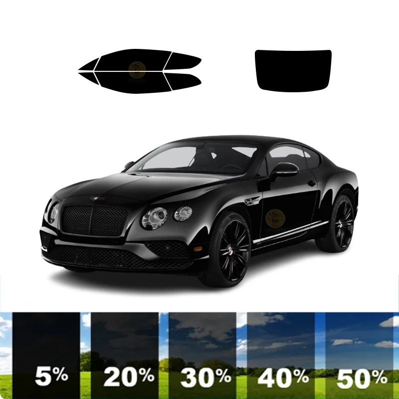 

precut Removable Window Tint Film Car 100% UVR 5%-70%VLT Heat Insulation Carbon ﻿For BENTLEY CONTINENTAL GT 2 DR COUPE 2015-2017