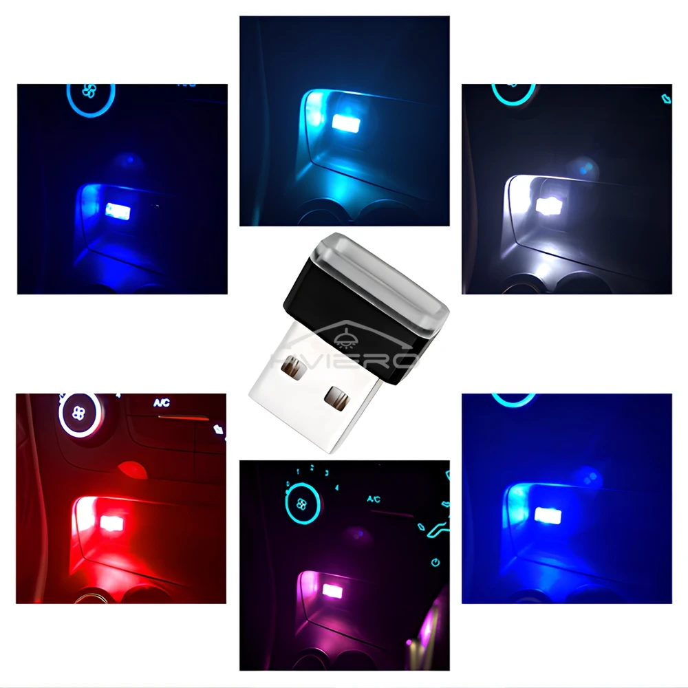 Tragbare Mini Usb Light Room Modeling Car Ambient License Plate Lamp Neon Interior Auto Decoration Room Welcome Night Flashlight image 3