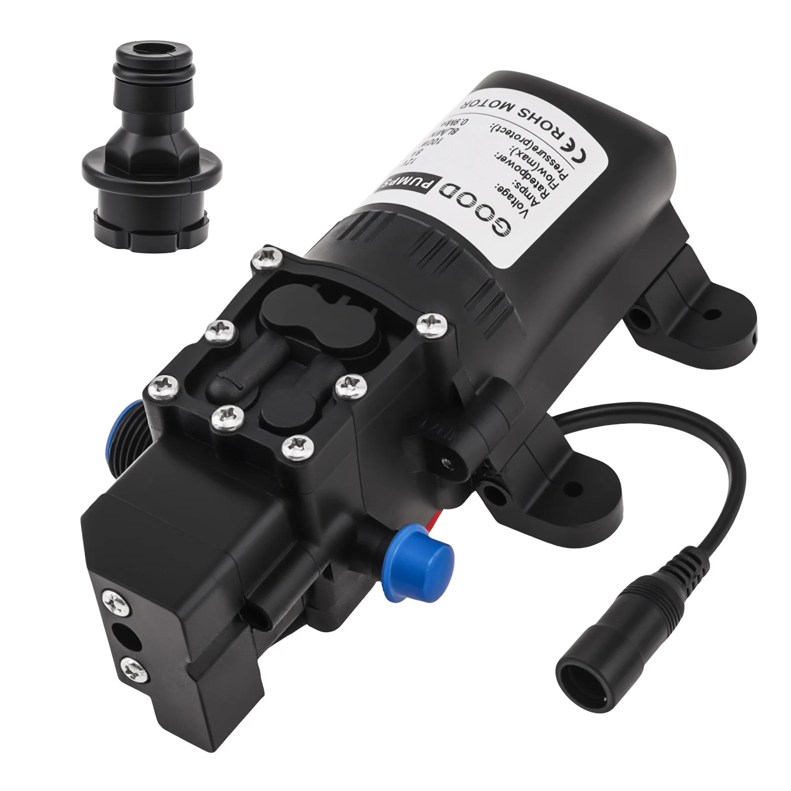 Electric Pressure Washer Pump 100W 160PSI 12V DC Water Transfer Pump Diaphragm Self Priming Sprayer Water Pump for Home / Garden