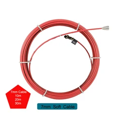 7mm Soft Or Rigid Fiberglasses Cable With Connector For Wopson Pipe Inspection Snake Camera