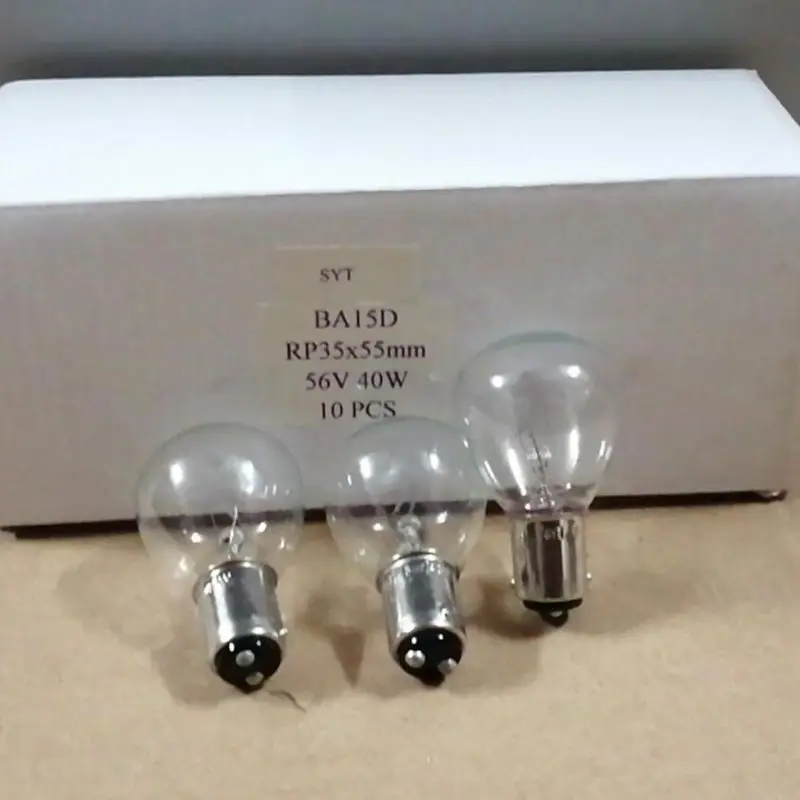 10Pcs BA15D 48V 56V 40W Patlite Caution Beacon Bulb Warning Light Bulb Komatsu Tcm Toyota Forklift Annunciation Lamp Bulb