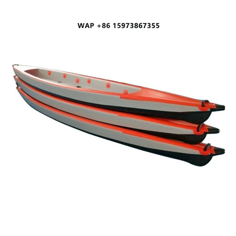470cm Drop-Stitch-Material 2-Personen-Kanu-Kajak Pedal-Kanu Faltbares Ruderboot Angelboot Aufblasbares Kajak
