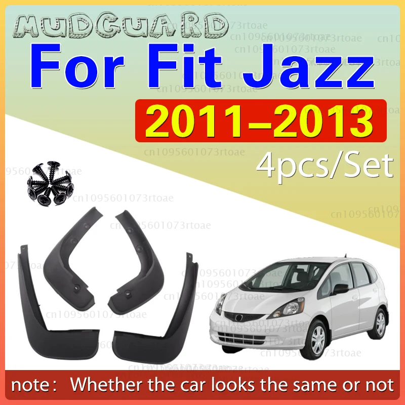 

MudFlaps For Honda Fit Jazz 2011-2013 2012 Mud Flap Splash Guard Mudguards Front Rear Fender Auto Styline Car Accessories