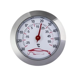 Analog Temp -30 to 60℃ Car Thermometer Mini Round Temperature Test Gauge