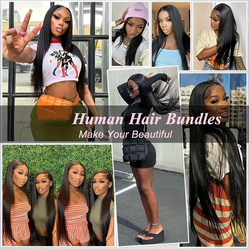 1/3/4 個ストレート 100% レミー人毛バンドルナチュラルブラックブラジリアンヘア織りバンドル 14-30 インチ人毛エクステンション