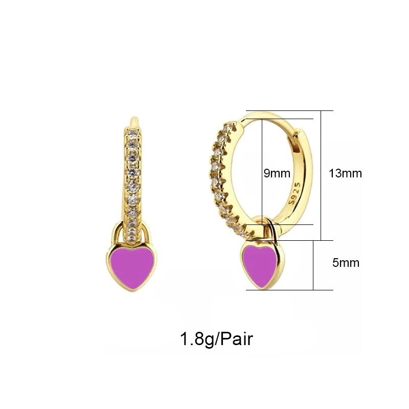 CRMYA Gold-color Clip Hoop Dangle Earrings For Women Fashion Color CZ Zircon Enamel Women\'s Earrings 2023 Jewelry Wholesale