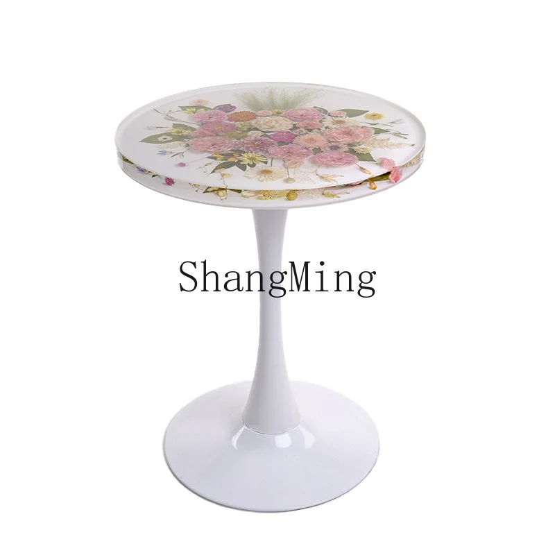 

ZYY living room balcony tea coffee table creative light luxury high sense small round table coffee table