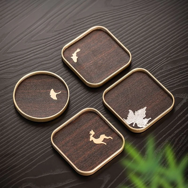 

6 шт. чайный коврик, высококачественный легкий роскошный бытовой коврик для чашки с защитой от ожогов, кухонный изоляционный высококачественный настольный круглый коврик для чайной церемонии