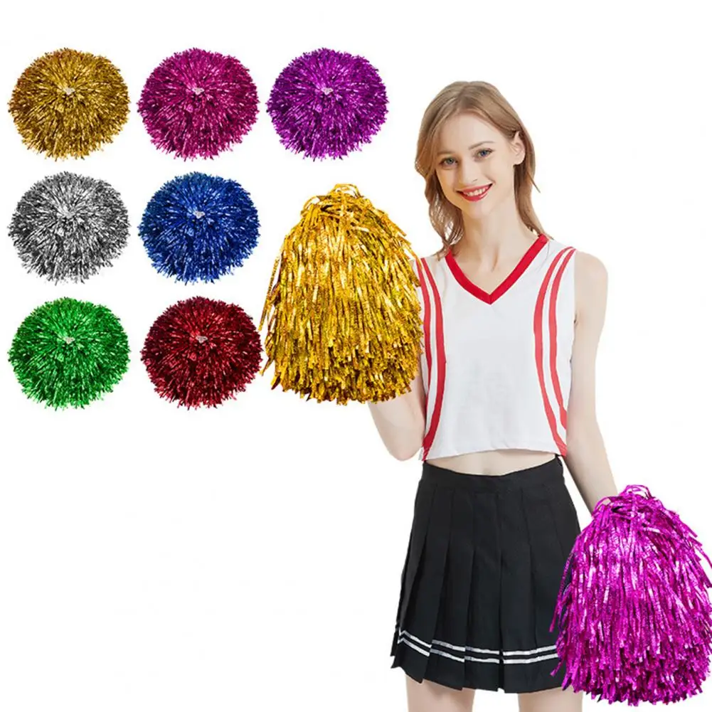 Glitter Double Pass Cheerleader Mão Flower Ball, Cheerleading Dança Pompoms, Decoração Compacta, Reabastecimento