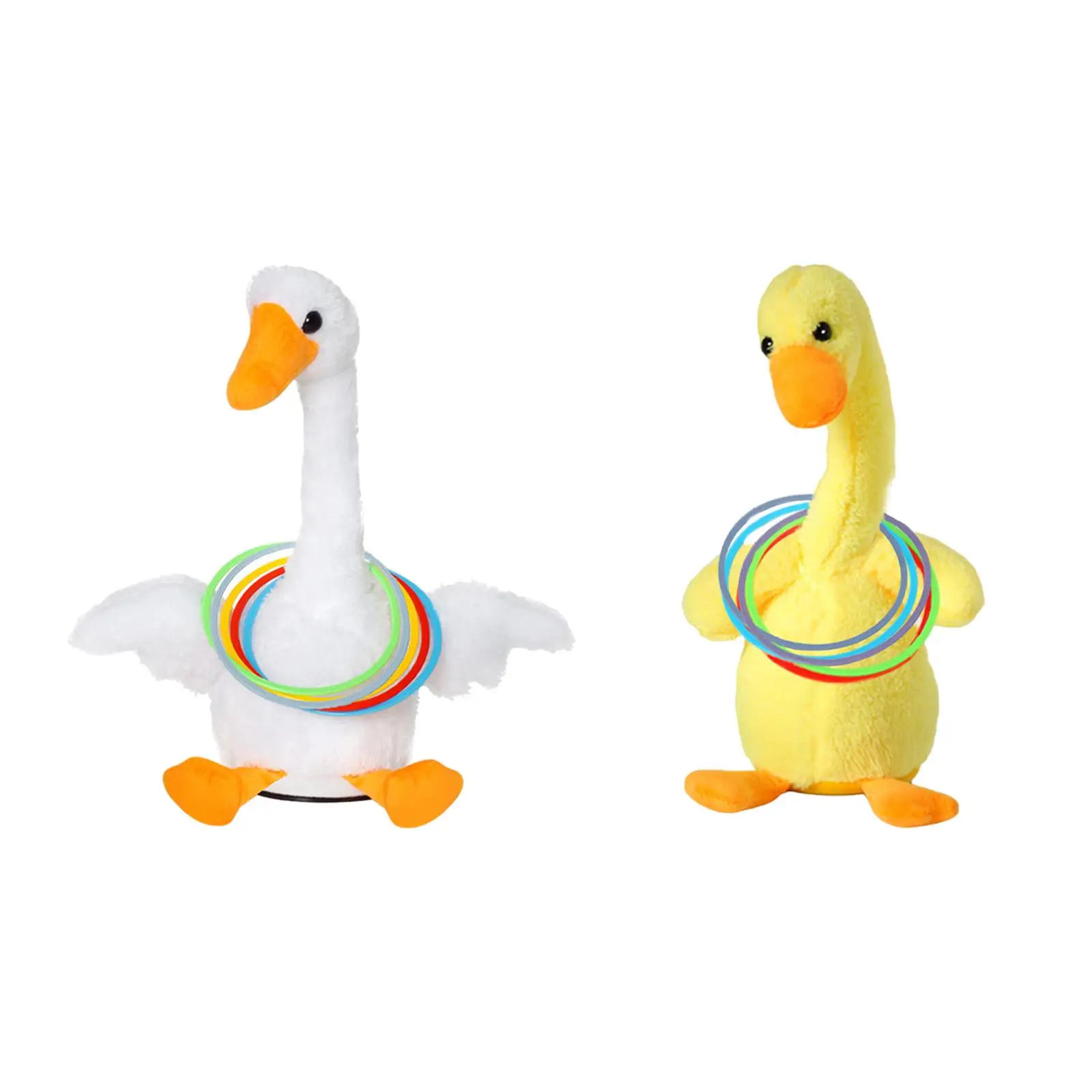 Goose Toss Toy Singing Dancing Wiggly Toy Interaction Game Twisting Toy Lovely Electric Goose Plush Toy for Boys and Girls