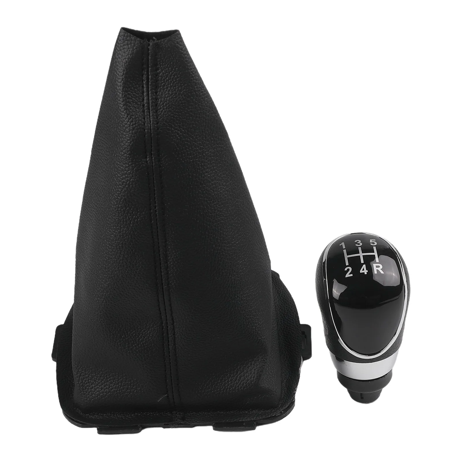 

2008-2012 Fitment Car Shift Knob Shift Knob Enhancement Wear-resistant Material Black Leather Finish Easy Installation For Ford