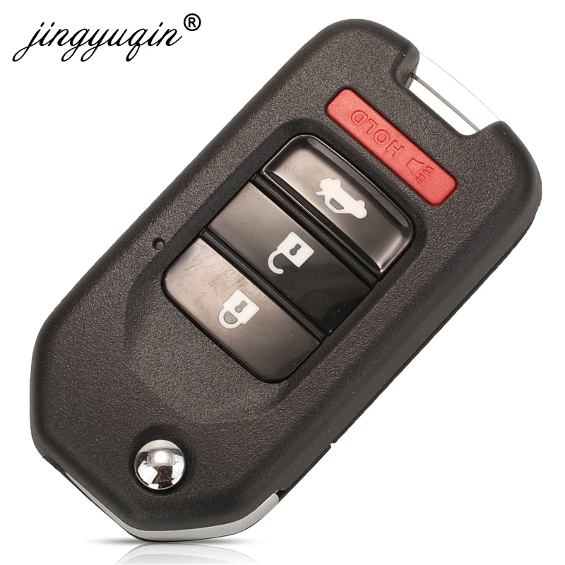 jingyuqin 10/20pcs 2/3/4BTN G Blade Folding Auto Flip Key Shell for Honda VEZEL Civic City Fit XRV Vezel Car Remote Key Fob Case