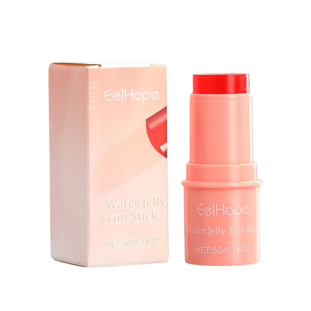 Water Jelly Tint Milk Jelly Blush Bright Vivid Color Lip Tint Sheer Lip & Cheek Stain for Face Eyes Lips Buildable Watercolor