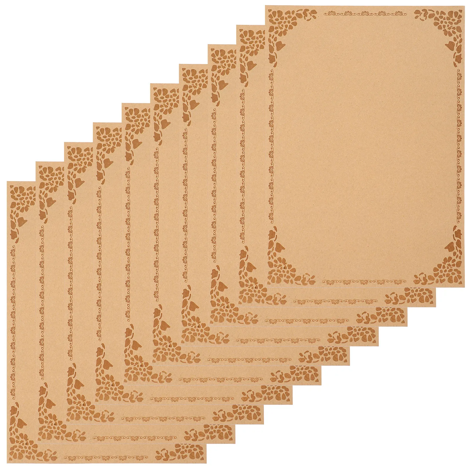 

10Pcs Blank Certificate Paper A4 Writable Certificate Inner Paper for Academic Awards Business Gifts Decorative