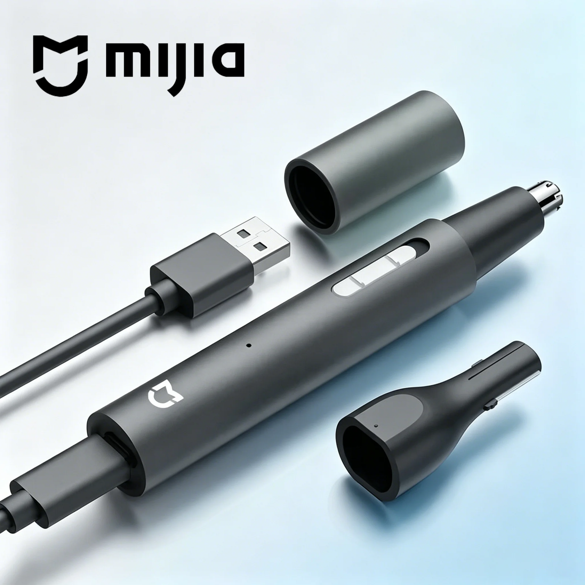 Mijia Nose Hair Trimmer for Men 3 in 1 Rechargeable Painless Ear Eyebrow Sideburn Beard Trimmer Cordless Electric Grooming Kit