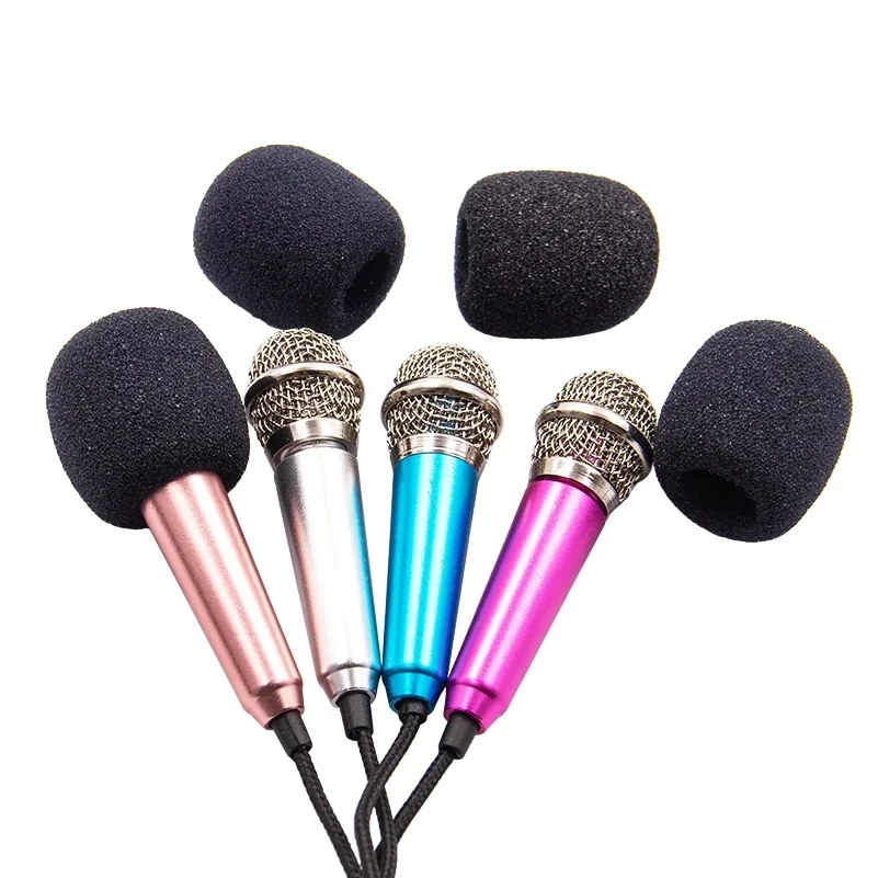 Newest Mini Jack 3.5mm Studio Lavalier Professional Microphone Handheld Mic for Computer for iPhone ipad karaoke