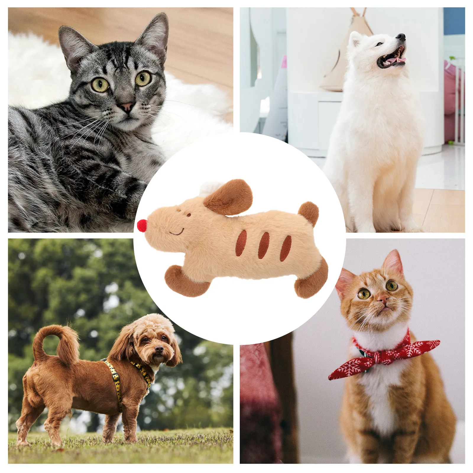 

Dog Hugging Pillow Soft Furry Dog Shaped Comfort Cushion 11.4x7.5x3inch Pet Sleeping Companion Calming Sleep Pillow for Dogs Bed