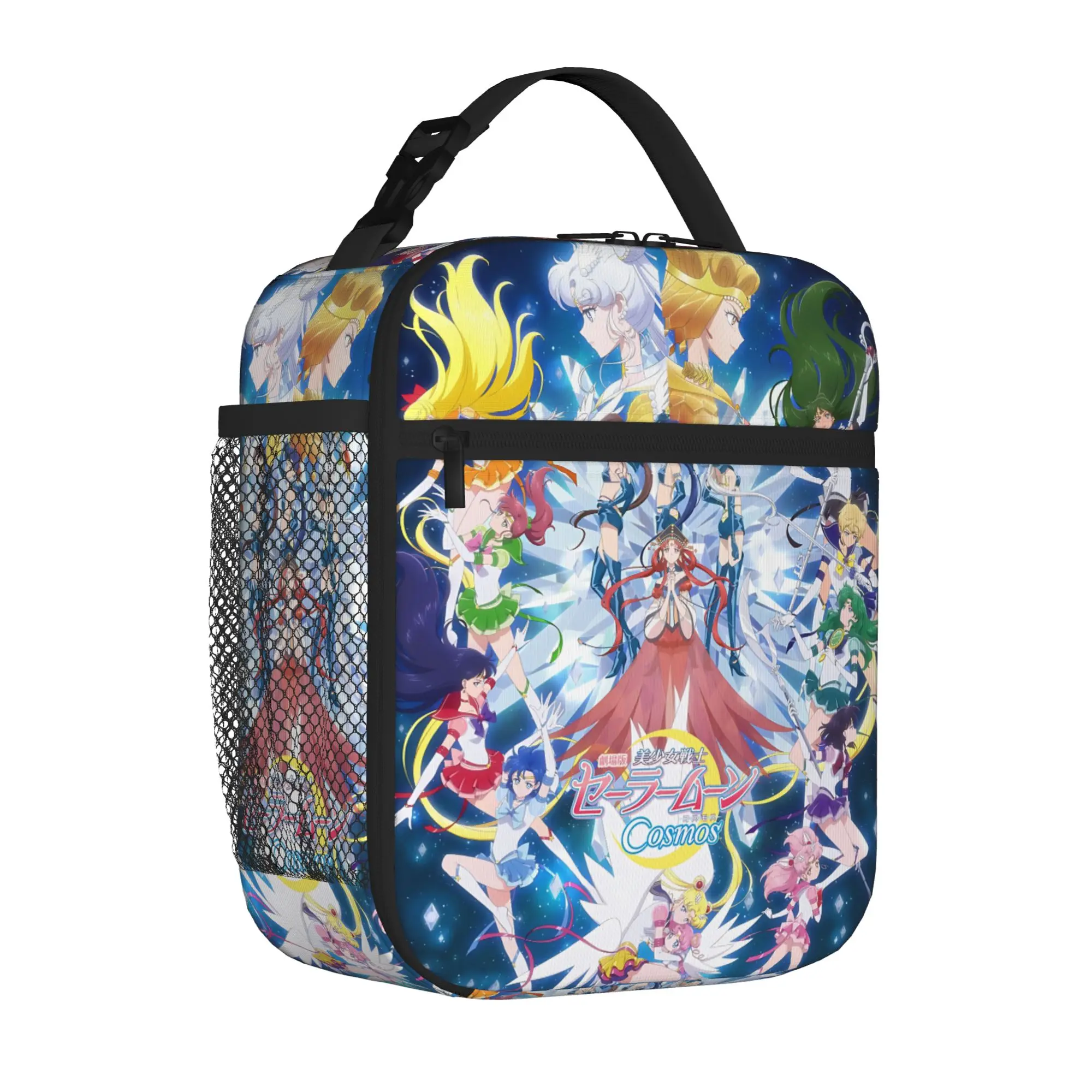 1 Piece Zipper Closure Hair Storage Bag Pocket Pretty Guardian Sailor Moon  School Lunch Food Box Reusable For Lunch Food Bag