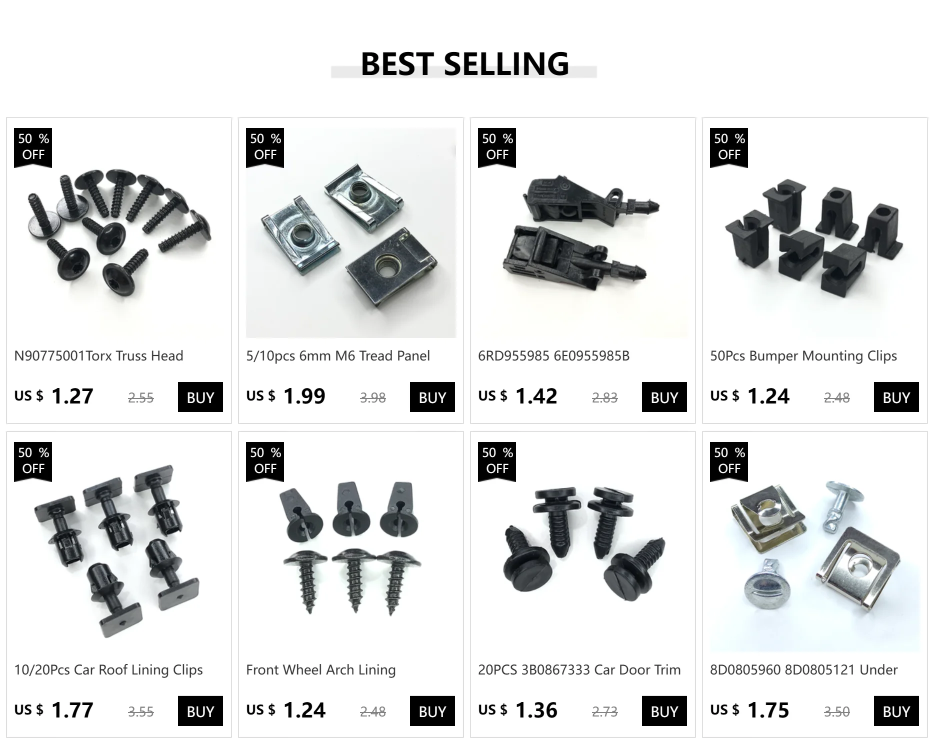 5-50x Splitter Auto Tür Trim Panel Futter Clips Metall Innen Polsterung Retainer Niet Auto Fastener Clip für VW Audi Seat Skoda – Detail 1
