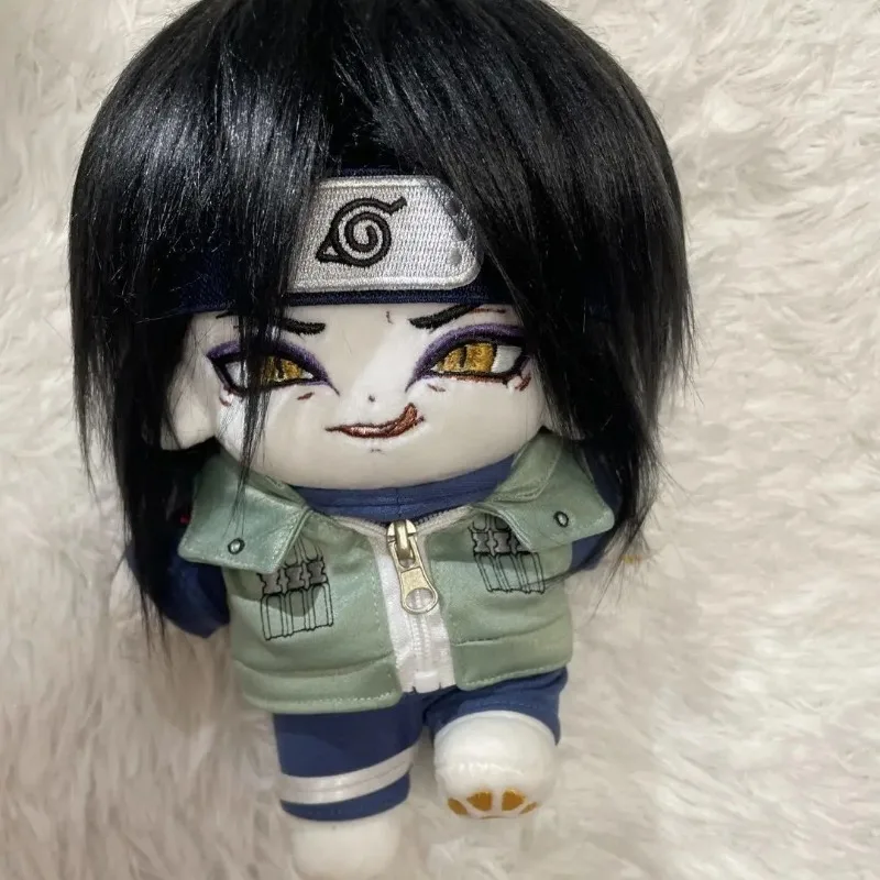 20cm Japan Anime Ninja Attribute Role Orochimaru Boy Cosplay Soft Plush Stuffed Doll Body Dress Up Cartoon Plushie Toy Fans Gift