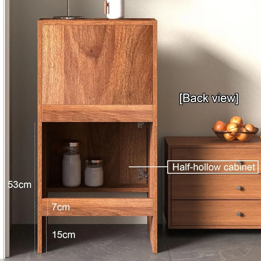 Storage Cabinet for Robot Vacuum Cleaner Hidden Storage Stand with Doors Rack with Pull-Out Top for Water Change Side Table for