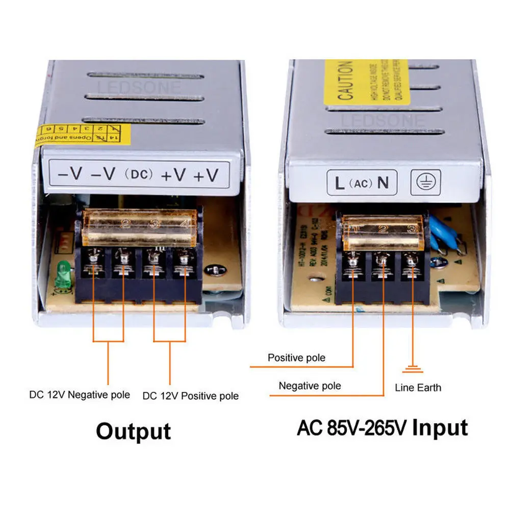 LED Power Supply 12 V 3 5  8.5 10 15 30 A DC 12V LED Driver Adapter Lighting Transformers 36W 60W 120W 150W 180W 200W 240W 360W