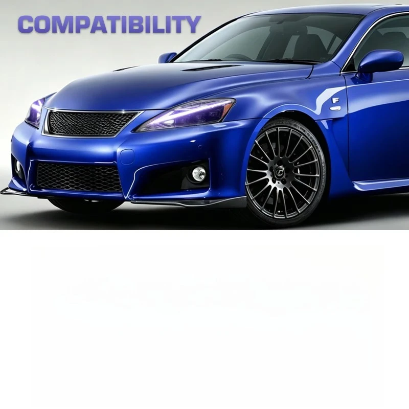 Triple LED Headlight Assembly for IS250 IS350 2006-2012 Dynamic Blue Start-up Animation Projector Headlamp Upgrade